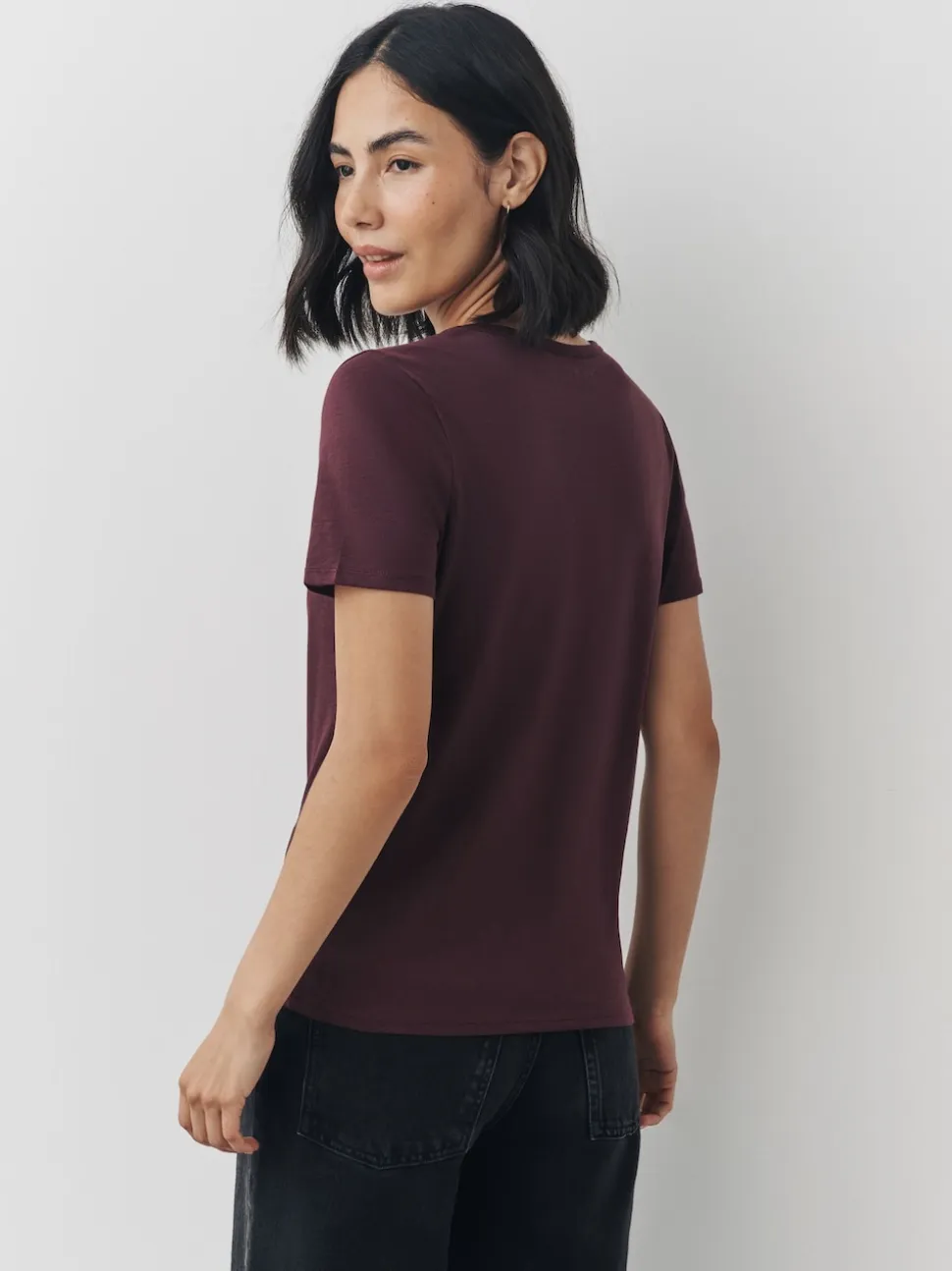 Aardse tinten - Set van 7 katoenen T-shirts met ronde hals voor alle dagen