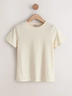 Aardse tinten - Set van 7 katoenen T-shirts met ronde hals voor alle dagen