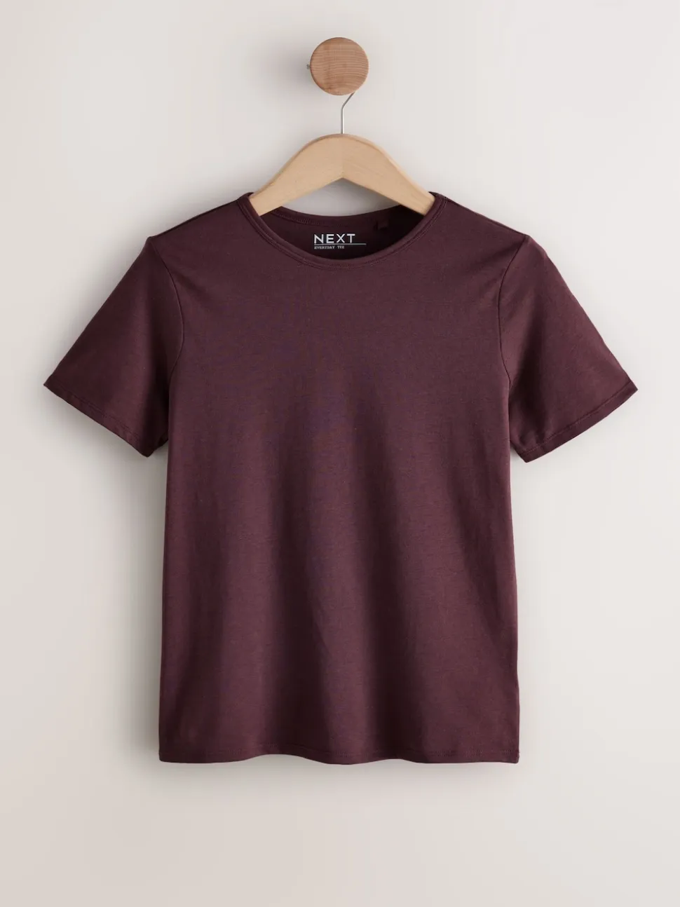 Aardse tinten - Set van 7 katoenen T-shirts met ronde hals voor alle dagen