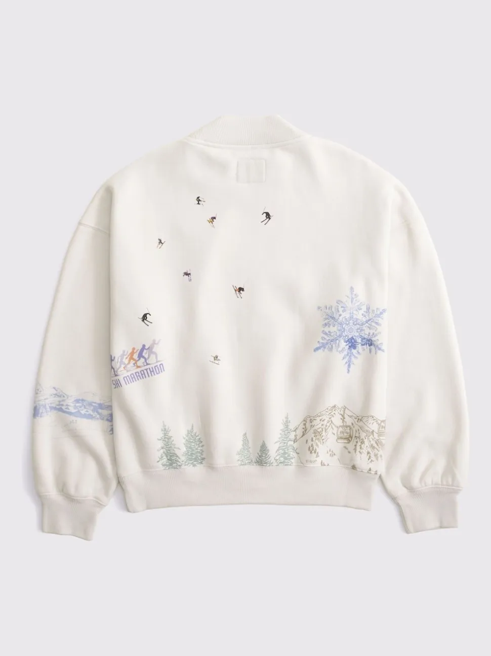Abercrombie & Fitch Ski Resort Sunday Mockneck Crew Neck Sweatshirt
