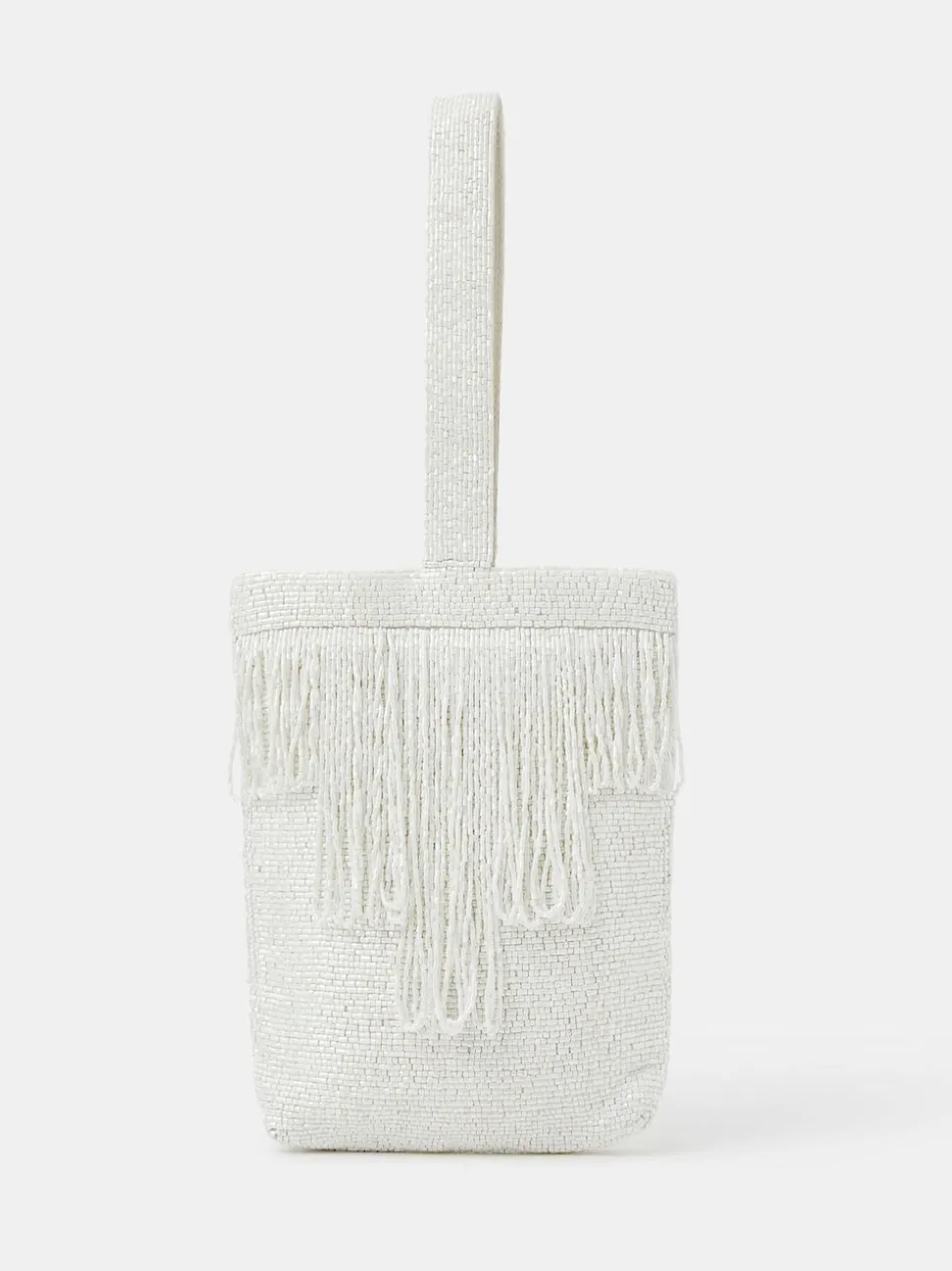 Accessorize Bridal Beaded Fringe Bag