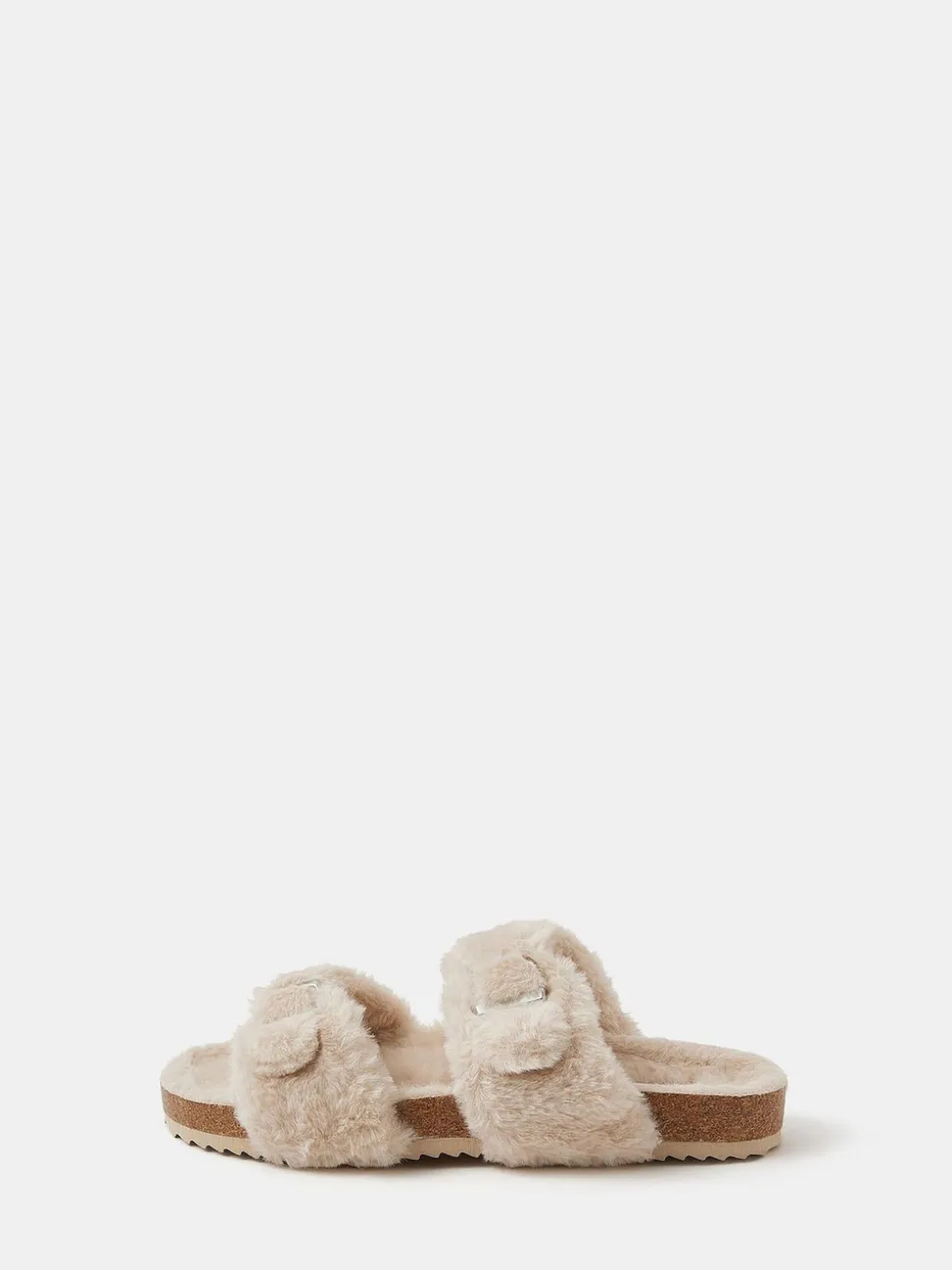 Accessorize Fluffy Buckle Slippers