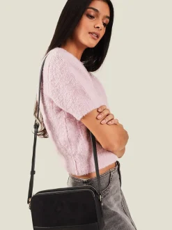 Accessorize klassieke suèdeachtige crossbodytas