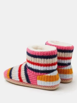 Accessorize Knitted Stripe Slipper Boots