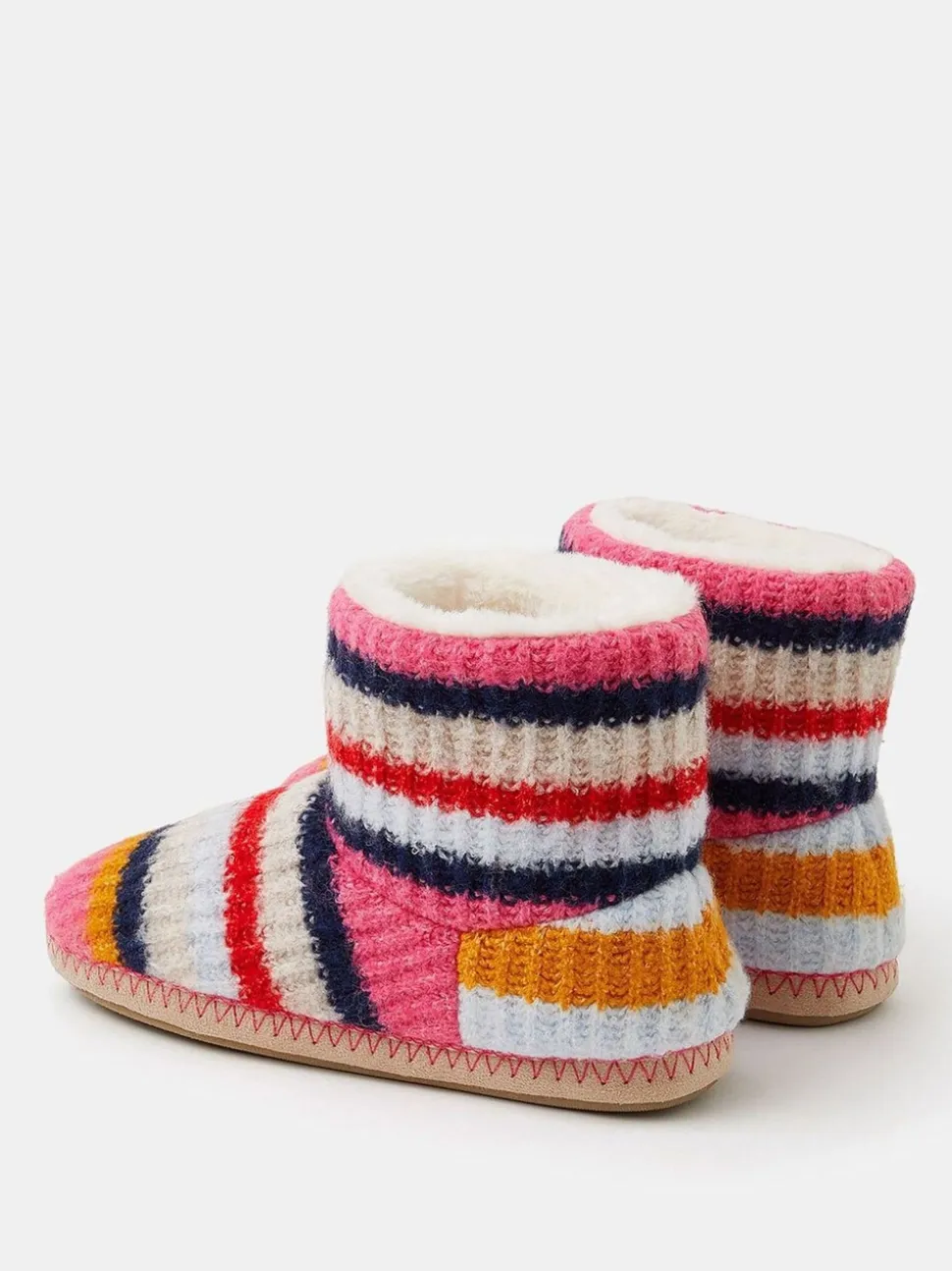 Accessorize Knitted Stripe Slipper Boots
