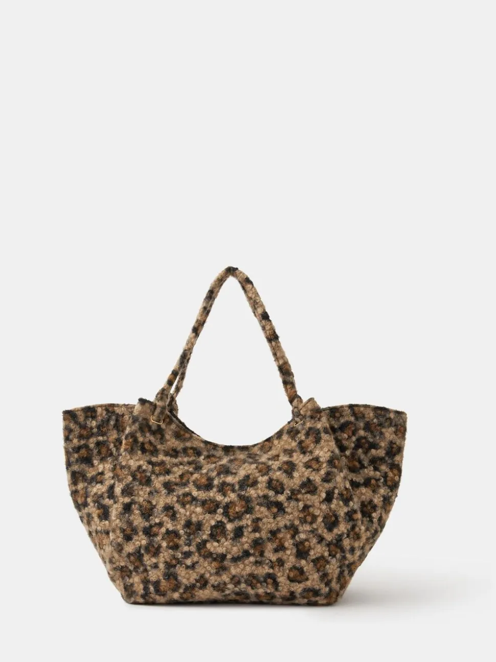 Accessorize Leopard Print Teddy Shoulder Bag