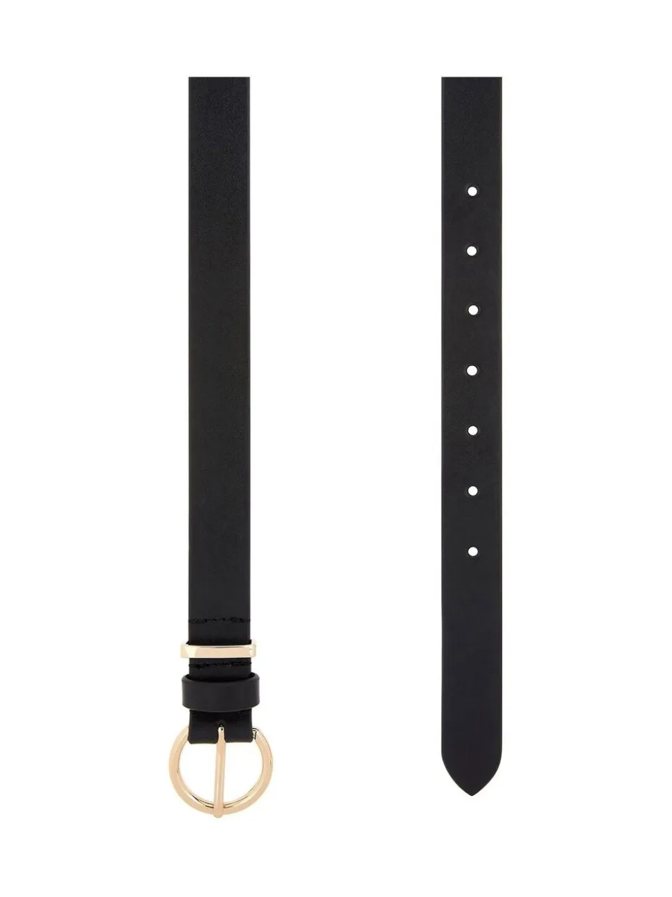 Accessorize ronde leren jeansriem met gesp