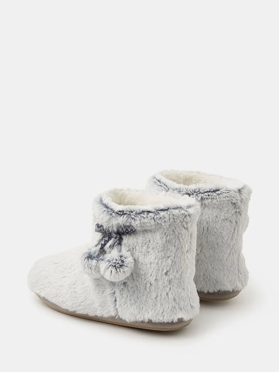 Accessorize Super Soft Pom Pom Slipper Boots
