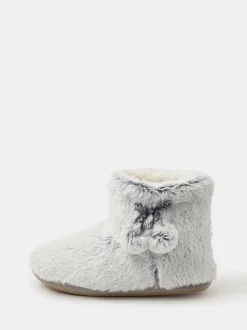 Accessorize Super Soft Pom Pom Slipper Boots