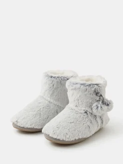 Accessorize Super Soft Pom Pom Slipper Boots