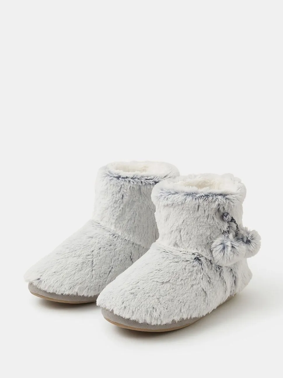 Accessorize Super Soft Pom Pom Slipper Boots