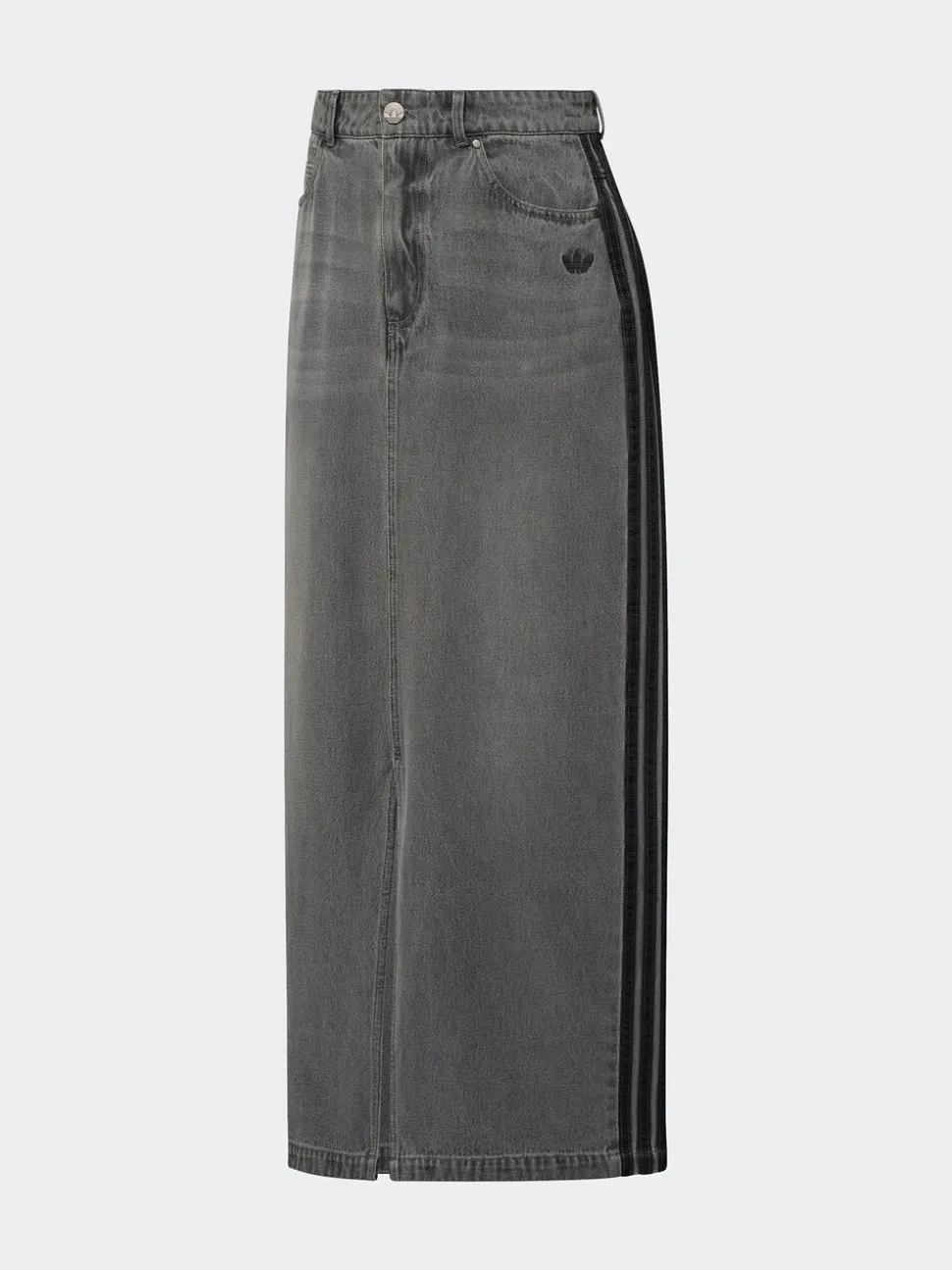 Adidas Original Adicolour 3-strepen denim midi pencilrok van 100% katoen