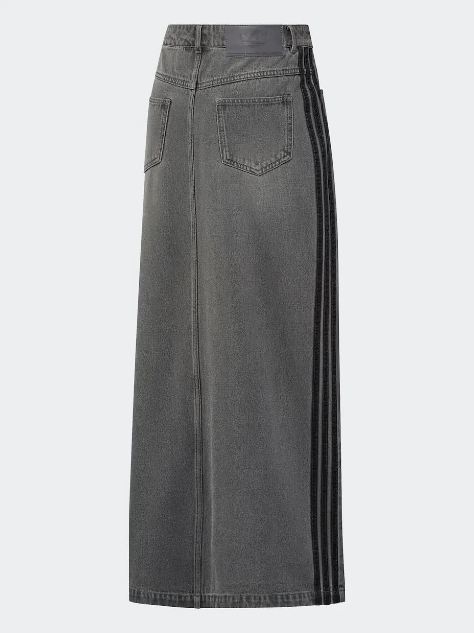 Adidas Original Adicolour 3-strepen denim midi pencilrok van 100% katoen