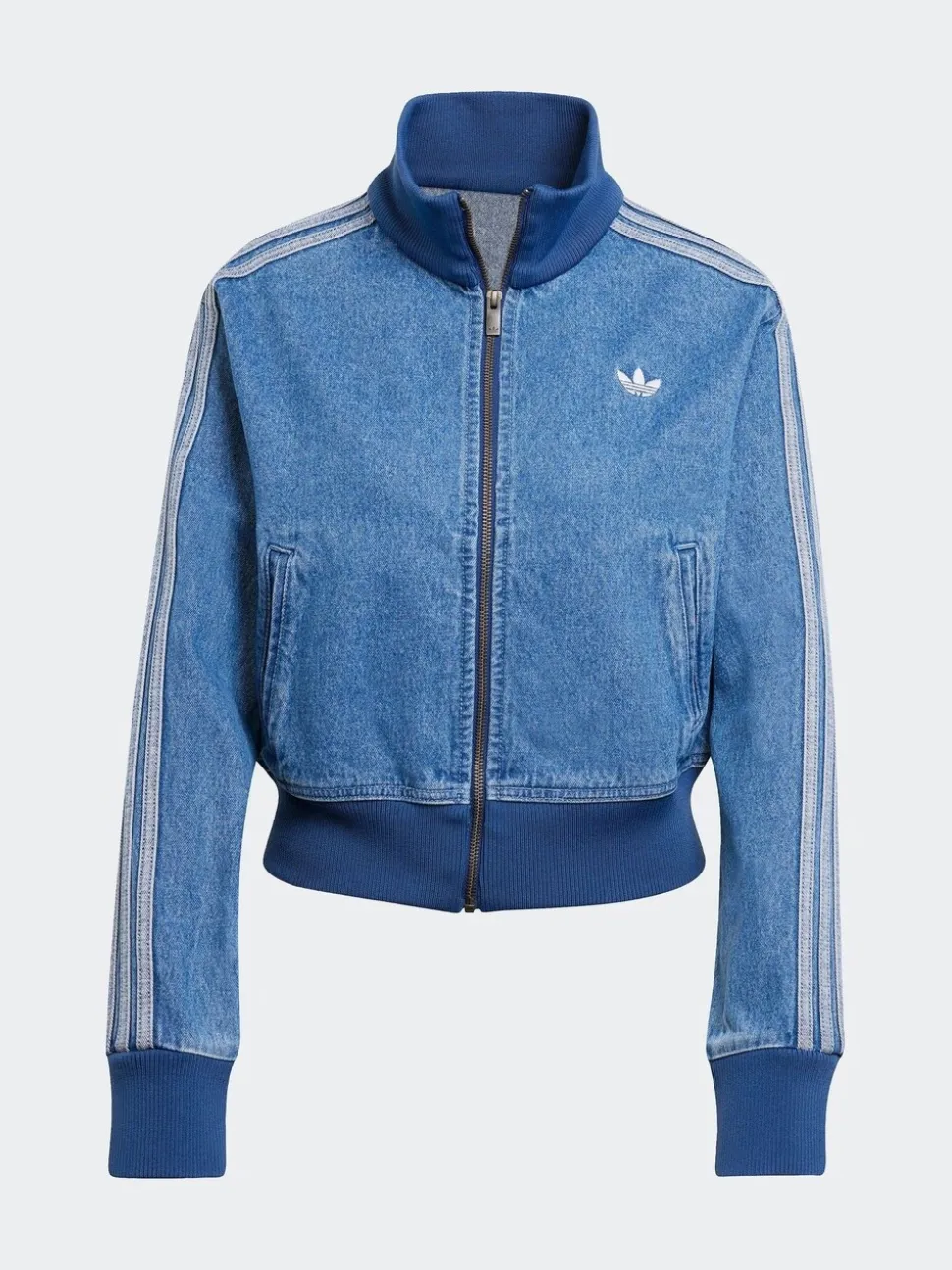 adidas Originals 3 Stripe Denim Track 100% Cotton Top