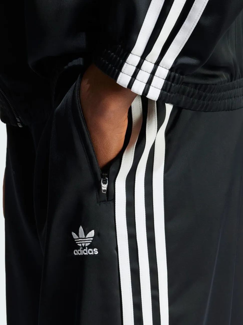adidas Originals Adicolor Satin Wide Leg Track Joggers