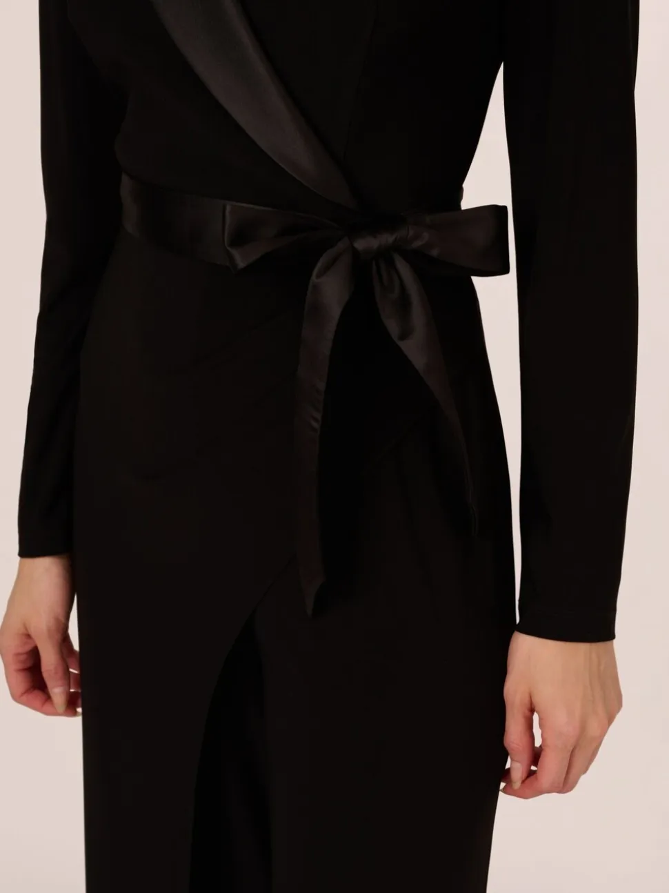 Adrianna Papell Jersey Combo Tuxedo Jumpsuit