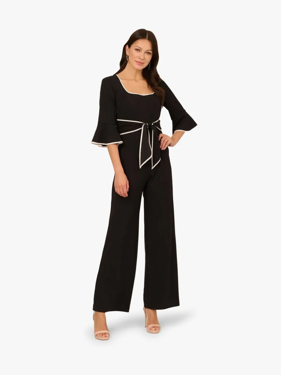 Adrianna Papell Ruffle Sleeve Jumpsuit