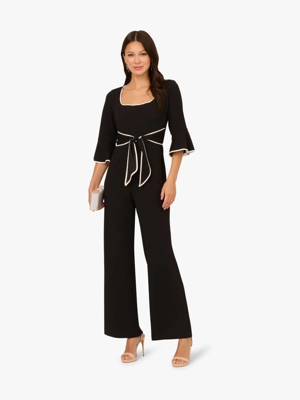 Adrianna Papell Ruffle Sleeve Jumpsuit