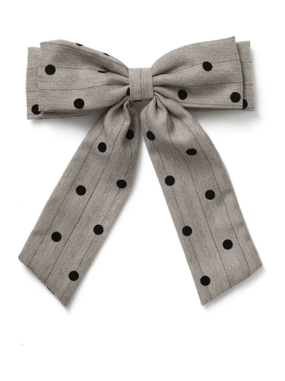 Aela Cream Tweed Polka Dot Hair Bow