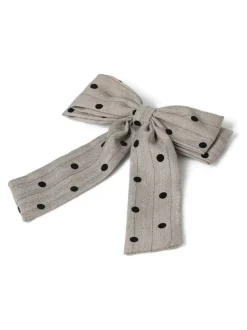Aela Cream Tweed Polka Dot Hair Bow