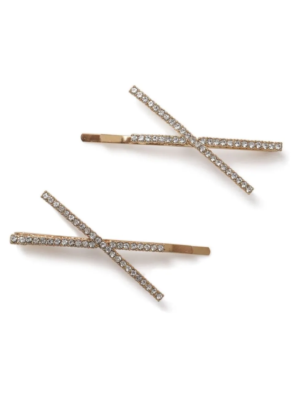 Aela Gold Tone Sparkle Hair Slides