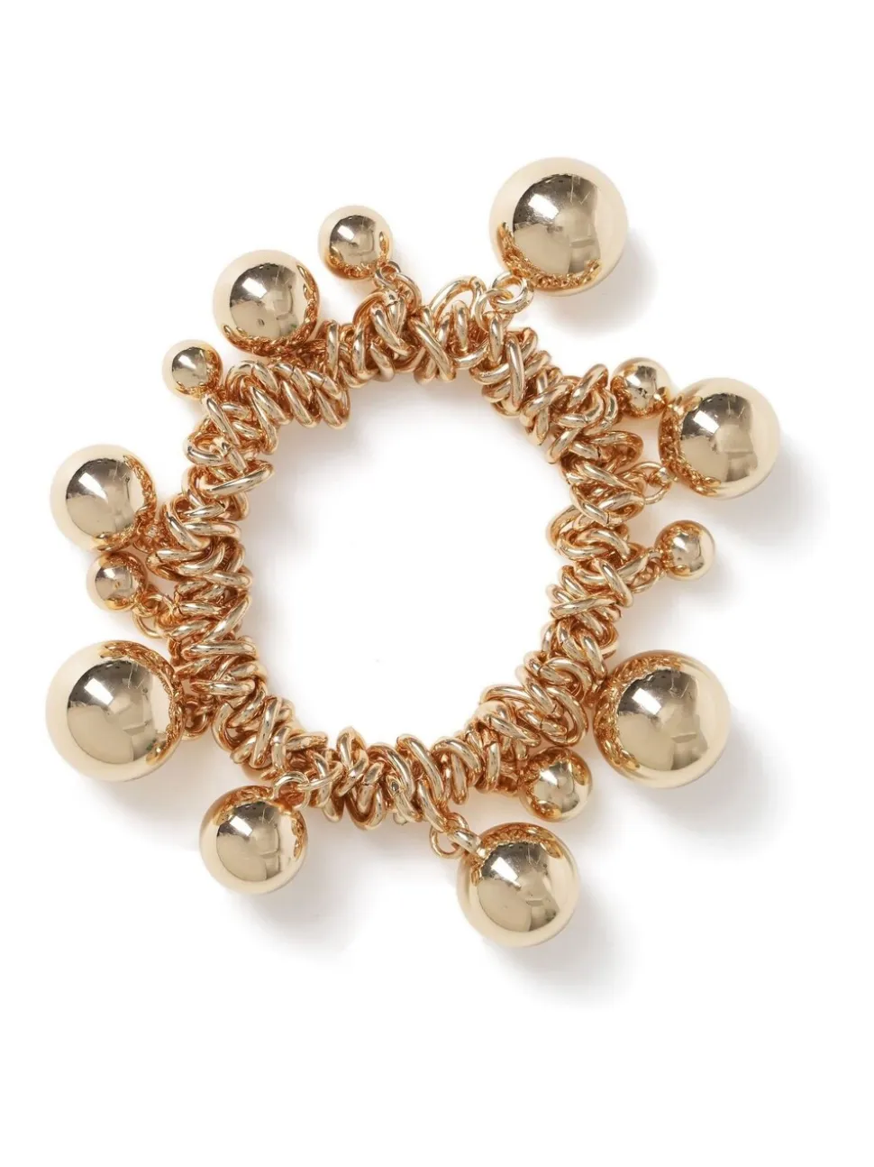 Aela Gold Tone Statement Sphere Cluster Stretch Bracelet