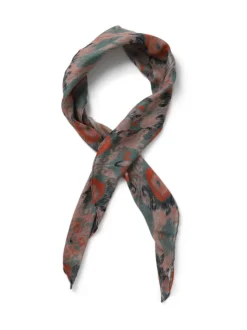 Aela Green Abstracted Print Scarf
