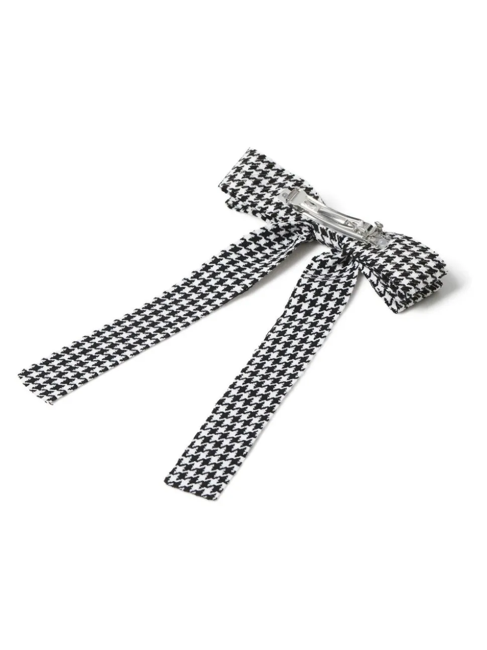 Aela Houndstooth Black and White Hair Bow