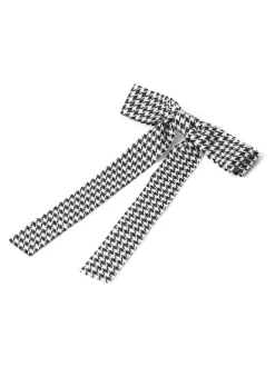 Aela Houndstooth Black and White Hair Bow