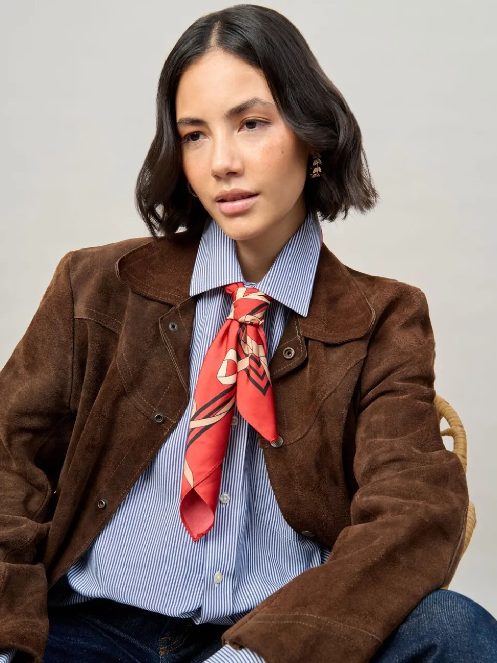 Aela Red Bow Scarf