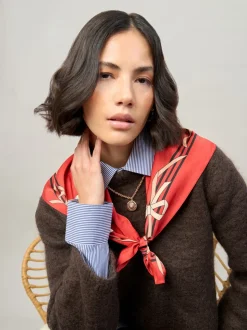 Aela Red Bow Scarf