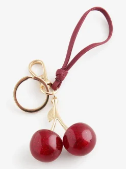Aela Red Glitter Cherry Bag Charm