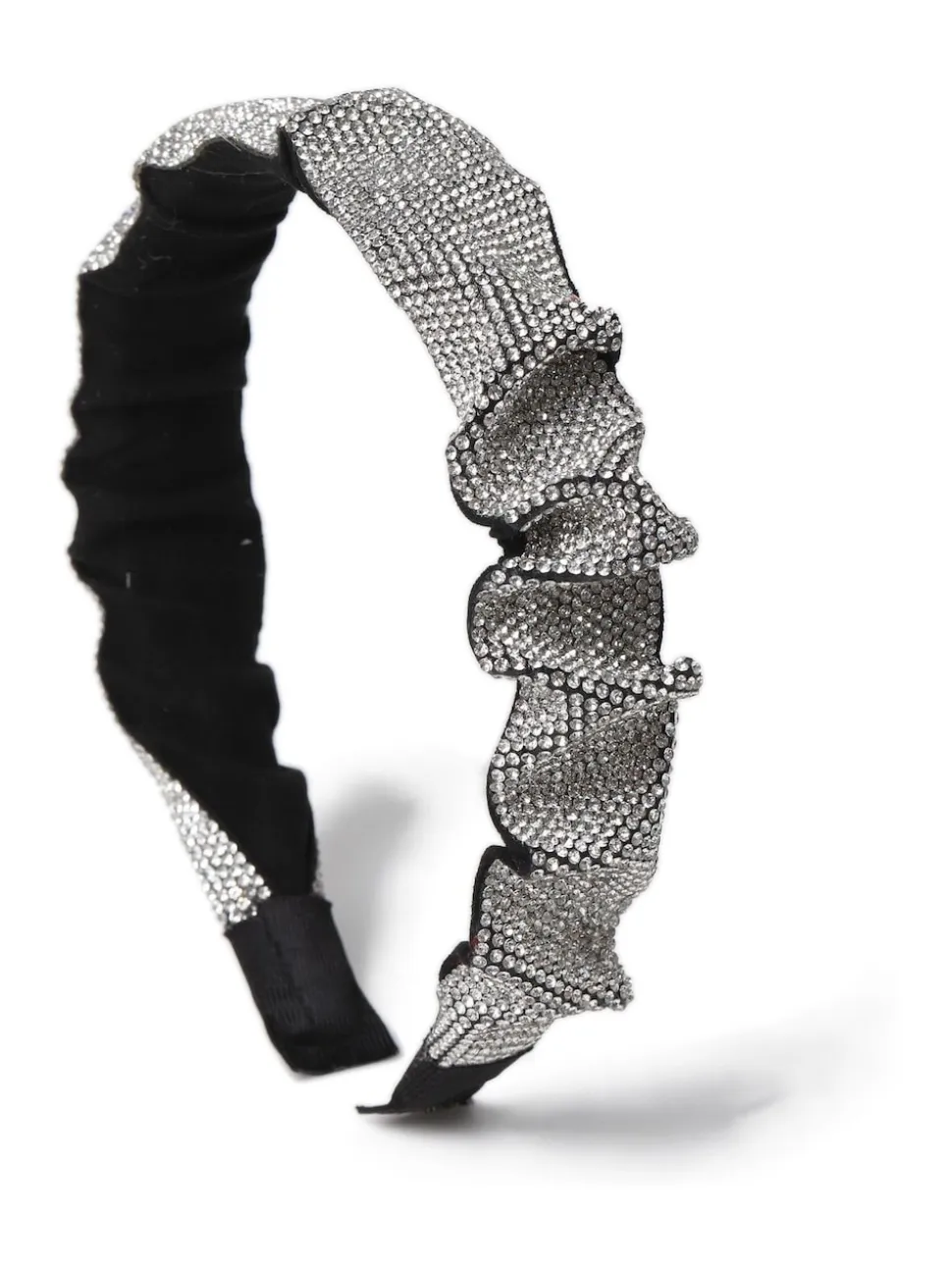 Aela Ruched Sparkle Black Headband