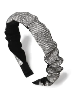 Aela Ruched Sparkle Black Headband
