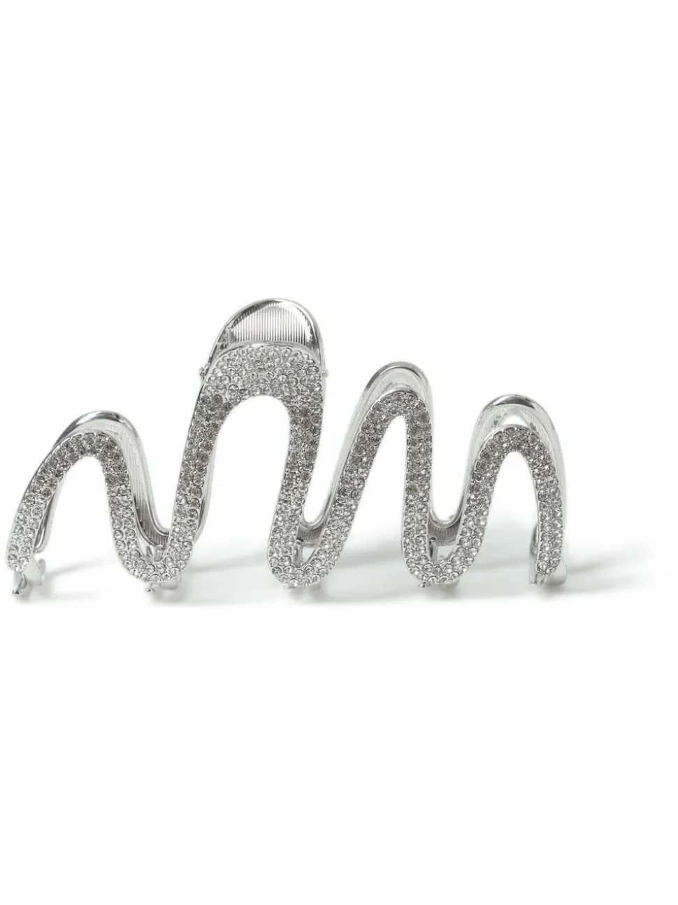 Aela Silver Tone Rhinestone Wiggle Hair Claw