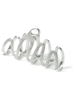 Aela Silver Tone Rhinestone Wiggle Hair Claw