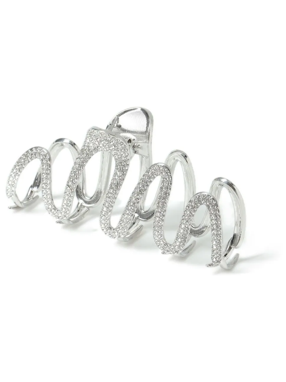 Aela Silver Tone Rhinestone Wiggle Hair Claw