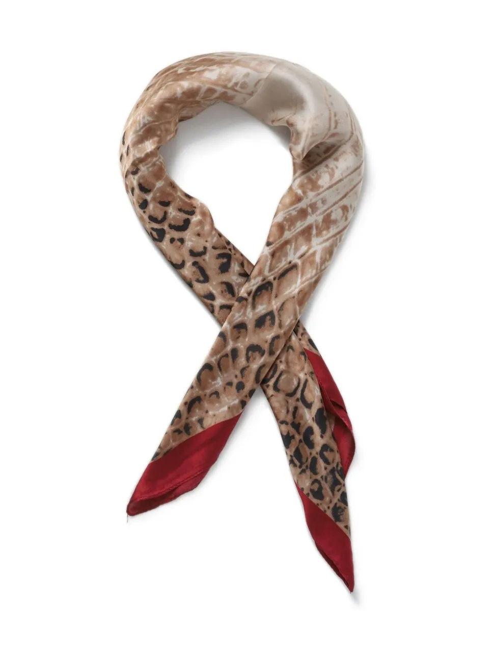 Aela Snake Print Brown Scarf