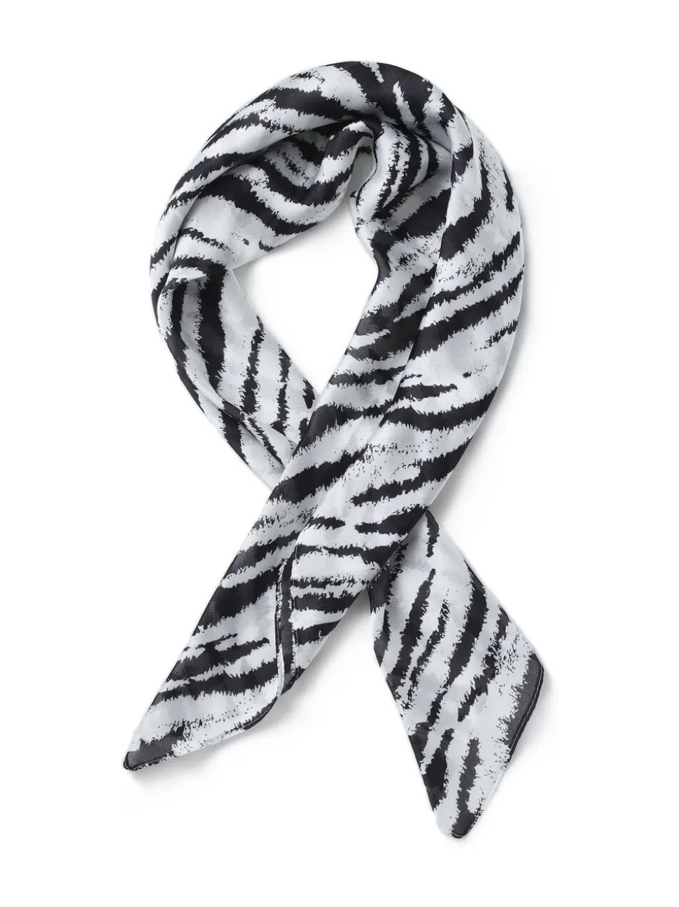 Aela Zebra Print Black Scarf
