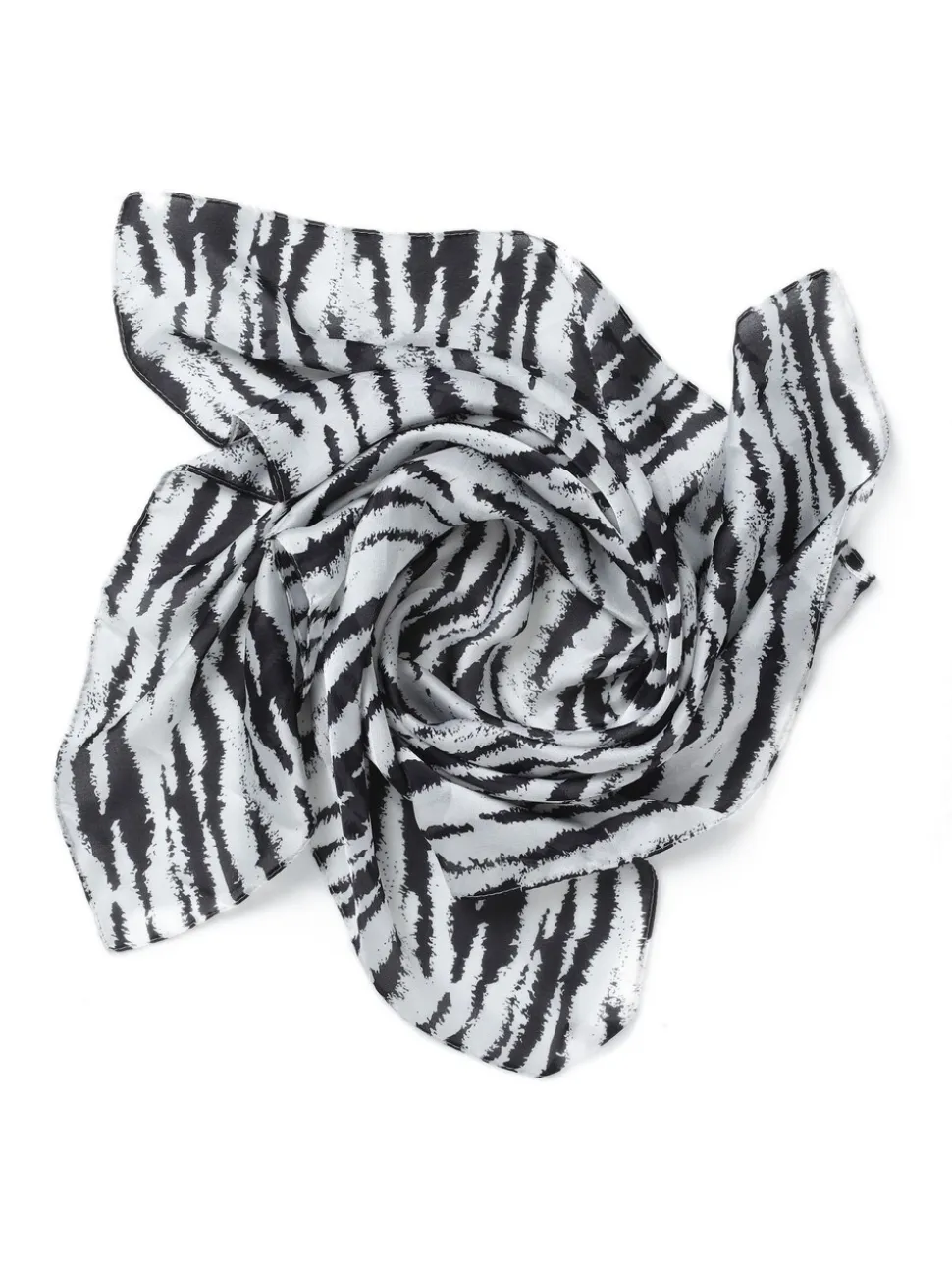 Aela Zebra Print Black Scarf
