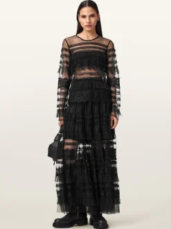 AllSaints Arlea Tulle Skirt