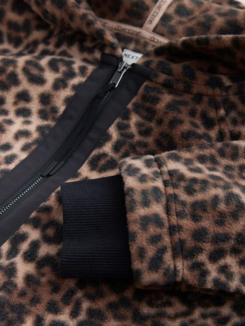 Animal - Fleece met korte rits en borgvoering