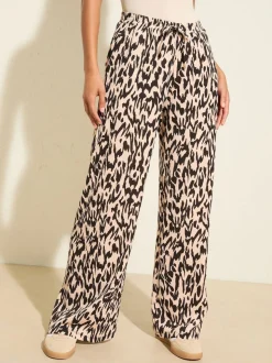 Animal - Friends Like These - Jersey broek met wijde pijpen met kreukeffect