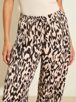 Animal - Friends Like These - Jersey broek met wijde pijpen met kreukeffect