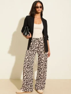 Animal - Friends Like These - Jersey broek met wijde pijpen met kreukeffect