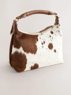 Animal - Leather Scooped Hand Held Bag