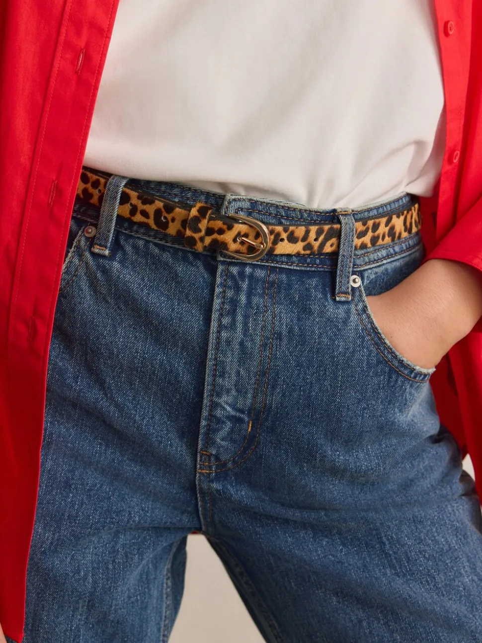Animal - Smalle leren riem