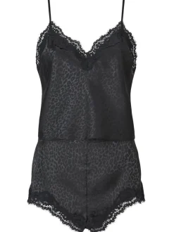 Ann Summers Signature Satin Animal Print Short Cami Pyjama Set