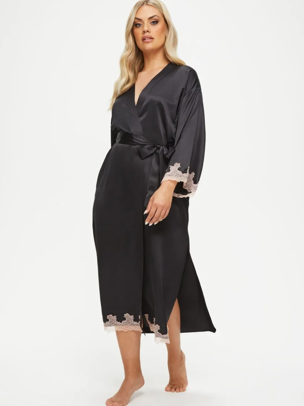 Ann Summers Sorella lange satijnen badjas