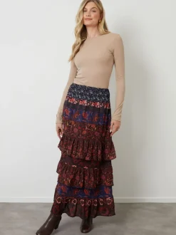 Another Sunday Floral Tiered Maxi Skirt